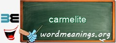 WordMeaning blackboard for carmelite